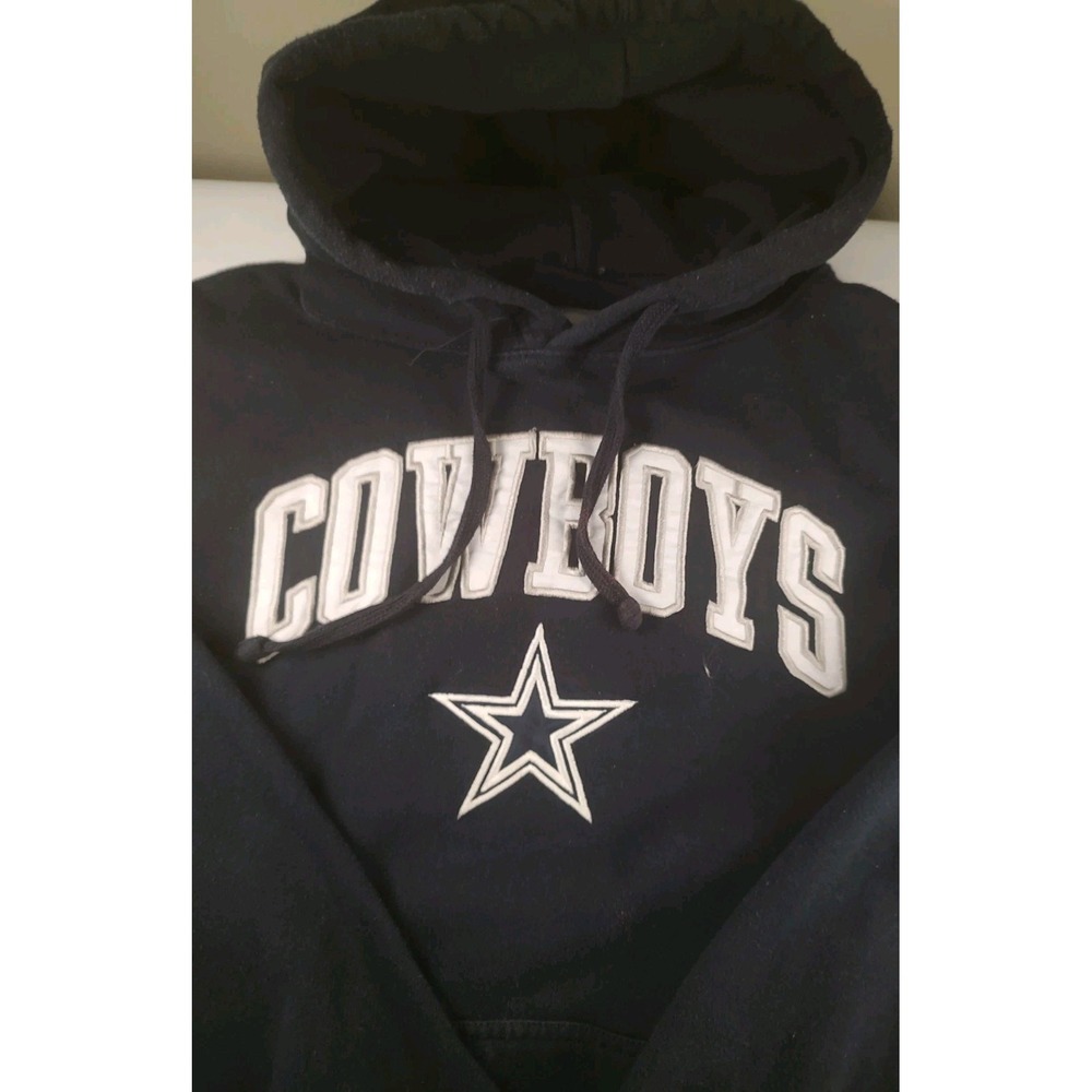 Dallas Cowboys Authentic Sweatshirt Hoodie W Pocket Size S‎ Navy